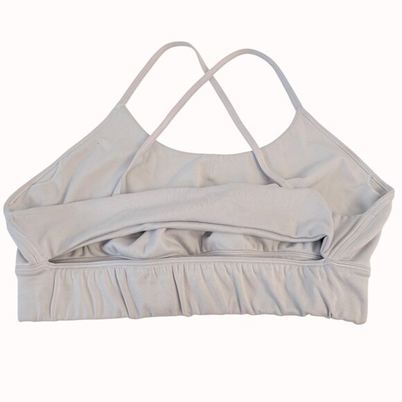 Reebok Lavender Sports Bra Cross Back Straps Cut Out Womens Size M Stretchy - Picture 2 of 8